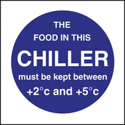 Vogue Chiller Display Temp Sign - 100x100mm 4x4" (Self-Adhesive) L838 - Hospitality Connect