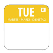 Hygiplas Day of the Week Removable Label Tuesday 1'' (Roll 1000)