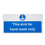 Vogue Hand Wash Only Sign - 230x90mm 9x3 1/2" (Self-Adhesive) - Hospitality Connect
