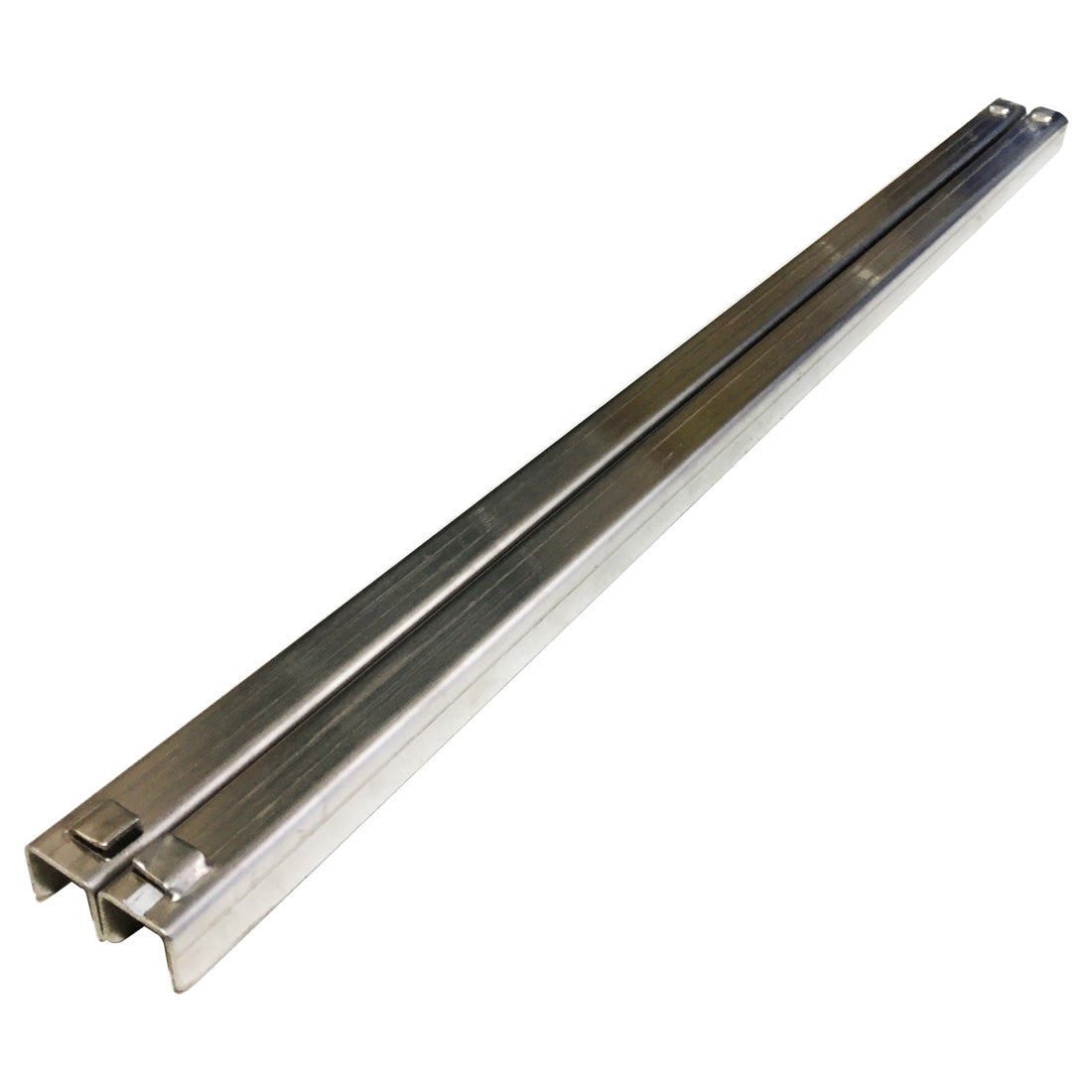 Left and right shelf guides for upright refrigeration, model GXE-2-1516 by FED-X, shown in a close-up view.