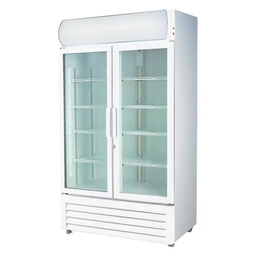Thermaster 1000L Colourbond Upright Beverage Fridge 2 Doors White LG-1000P. - Hospitality Connect