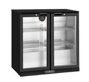 Thermaster Under Bench double Heated Glass Doors Bar Fridge/Cooler with heater switch - LG-208TD