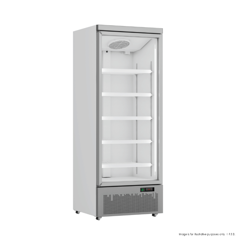 Thermaster 636L Single Glass Door Upright Drink Fridge Bottom Mounted LG-600GBM