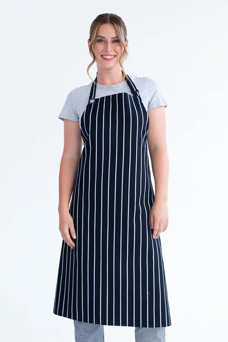 Aussie Chef London Navy/White Aprons