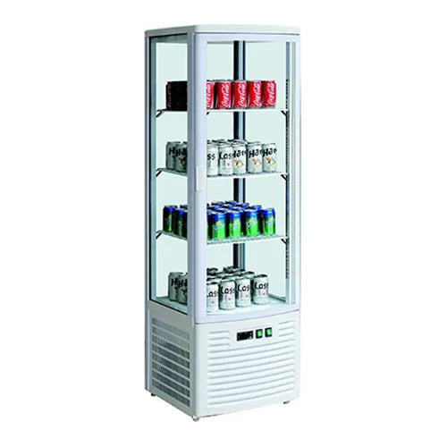 Thermaster Four-sided Upright Beverage Display Fridge Ivory-white LSC235. - Hospitality Connect