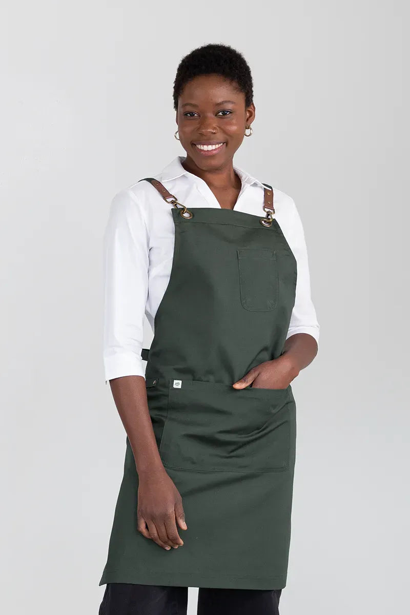 Aussie Chef Luna Bottle Green Aprons