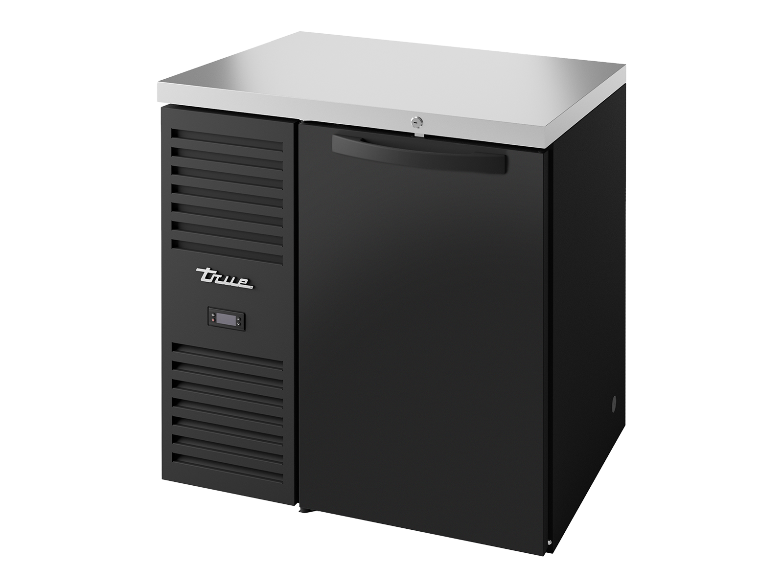 TRUE Bar Refrigerator, Black Ext, 1 Solid Swing Door TBR32-RISZ1-L-B-S-2 - Hospitality Connect