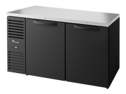 TRUE Bar Refrigerator, Black Ext, 2 Solid Swing Doors TBR60-RISZ1-L-B-SS-2 - Hospitality Connect