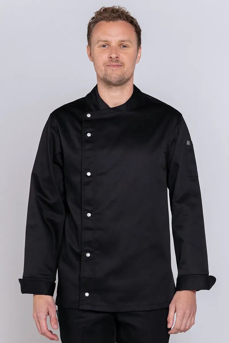 Aussie Chef Tunic Black Long Sleeves-XL Jacket