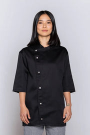Aussie Chef Tunic Black Short Sleeves-L Jacket