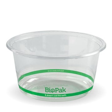 Biopak 700ml Clear Wide BioBowl 600 Units - Hospitality Connect