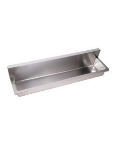 3Monkeez PWD Trough with Wall Brackets. 60mm Boxed Splashback. 1800ml Left