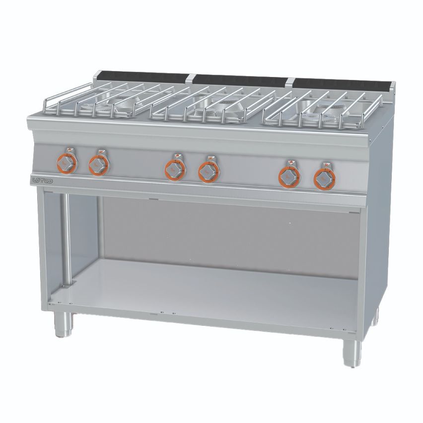 Lotus PC-712GP 6 Burner Gas Range on Base - Hospitality Connect