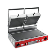 Sirman PD VC RR-RR Ceran Ceramic Glass Double-Head Sandwich Grill with Ribbed Top and Bottom