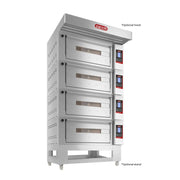 Zanolli Teorema Polis 2/MC26-4 Quadtriple Deck Bakery Oven – 2 + 2 + 2 + 2 Tray (400 x 600) Capacity POM2E06A-4
