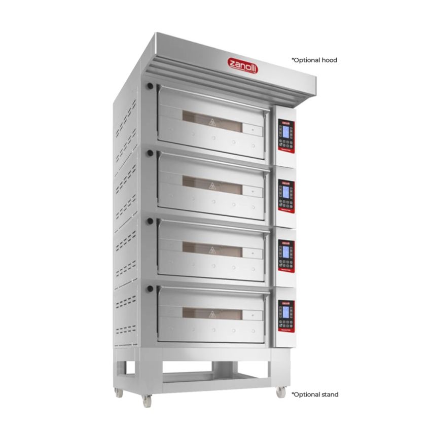 Zanolli Teorema Polis 2/MC26-4 Quadtriple Deck Bakery Oven – 2 + 2 + 2 + 2 Tray (400 x 600) Capacity POM2E06A-4