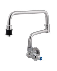 3Monkeez stainless steel wall-mounted pot and kettle filler with folding outlet and stop, designed for commercial kitchens.