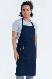 Aussie Chef Bib Apron W/Pkt Navy