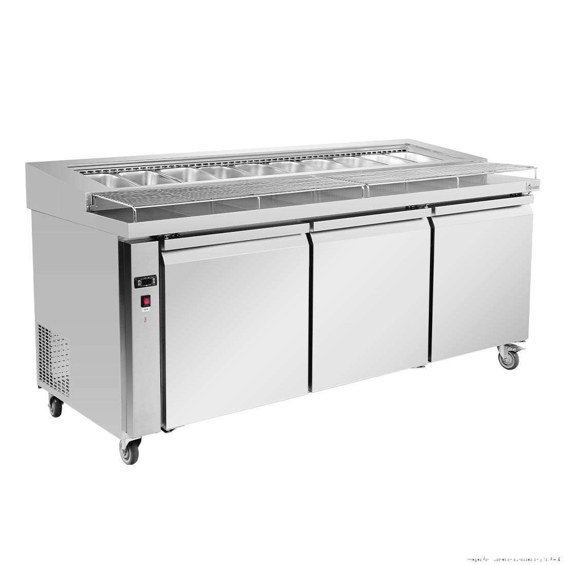 Thermaster PWB180 Three Door Deluxe Pizza Prep Bench