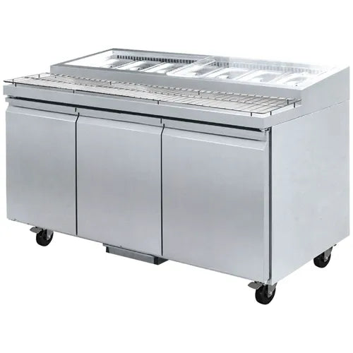 Thermaster Three door DELUXE Pizza Prep Bench PWB200. - Hospitality Connect