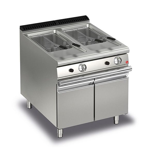 BARON 15+15L Double Basin Gas Deep Fryer With Piezo Ignition - Hospitality Connect