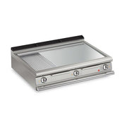 BARON 3 Burner Electric Fry Top With 2/3 Smooth 1/3 Ribbed Chrome Plate And Thermostat Control - Hospitality Connect