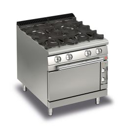 BARON4 Burner Gas Cook Top With Electric Oven - Hospitality Connect