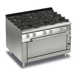 BARON 6 Burner Gas Cook Top With Full Length Gas Oven - Hospitality Connect