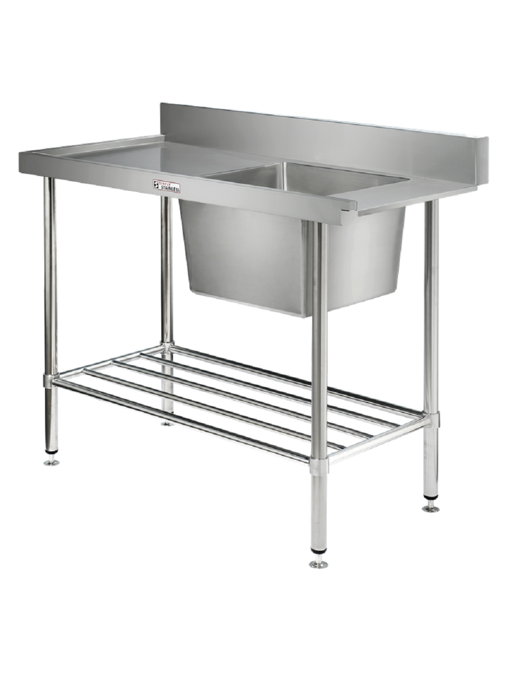 Simply Stainless Dishwasher Inlet Bench 700 Series - 2100mm Left SS08.7.2100L - Hospitality Connect
