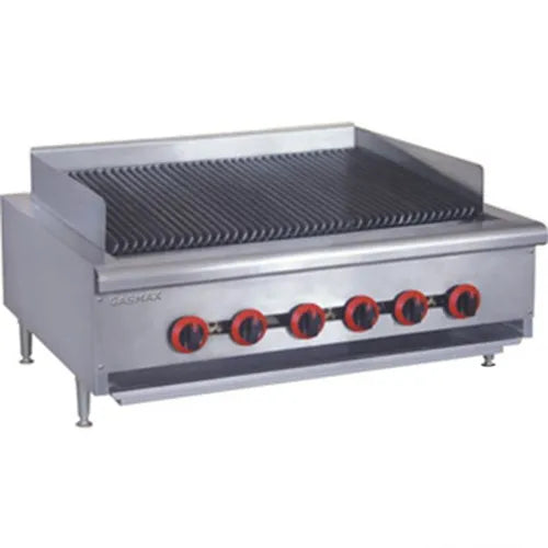 Gasmax Natural Gas 6 Burner Char Grill Top QR-36E. - Hospitality Connect
