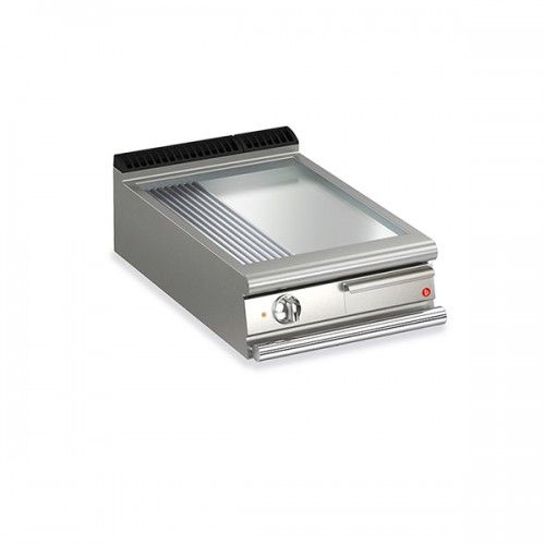 BARON 1 Burner Electric Fry Top With 2/3 Smooth 1/3 Ribbed Chrome Plate Q9S0FT/E625 - Hospitality Connect