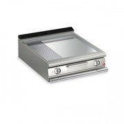 BARON 2 Burner Electric Fry Top With 2/3 Smooth 1/3 Ribbed Chrome Plate And Thermostat Control - Hospitality Connect