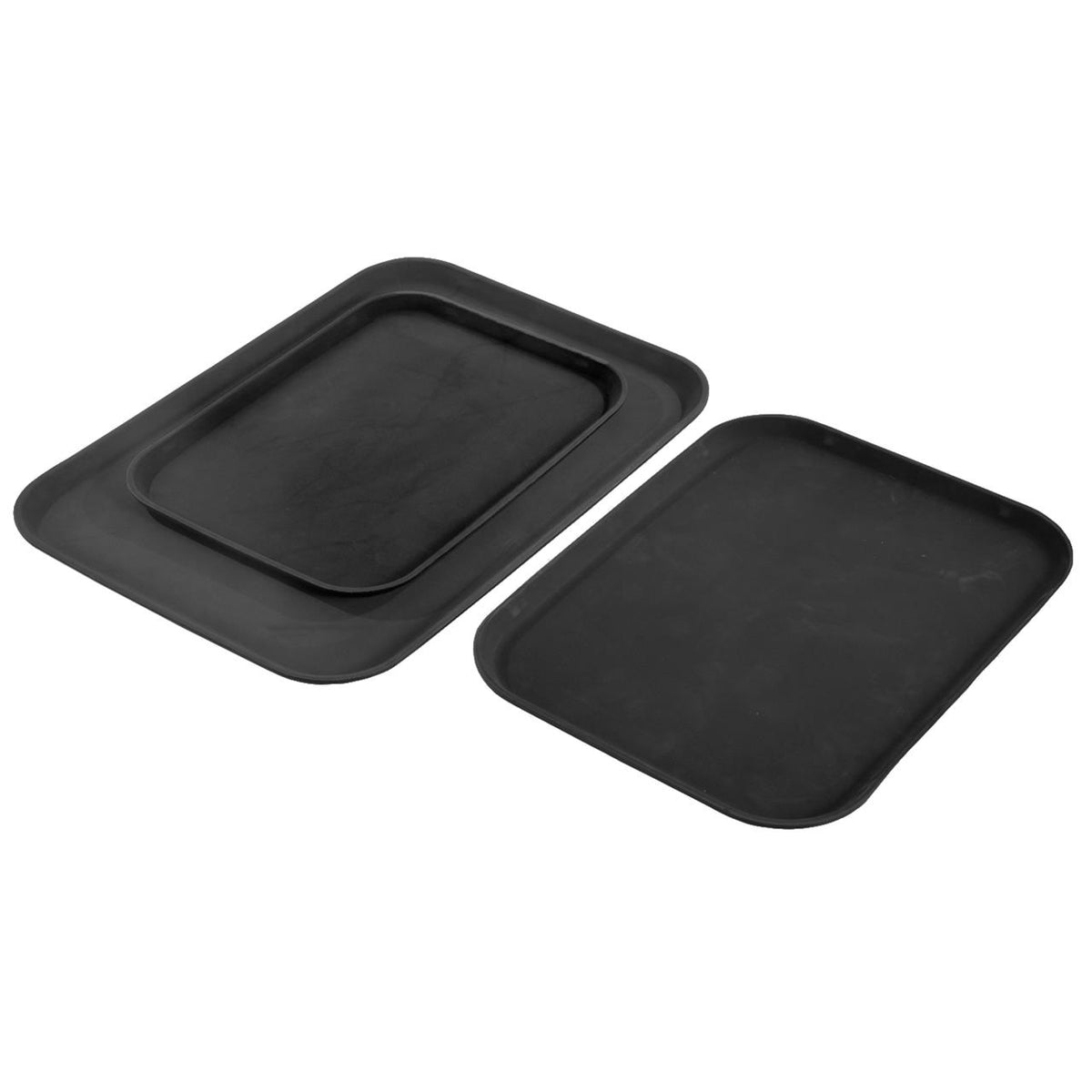 KH TRAY RUBBER NON SLIP RECTANGULAR 300 x 400mm BLACK