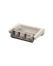 3Monkeez restricted feed toilet roll holder with enamel baked aluminium design and ABS holder, tamper-resistant washroom accessory.