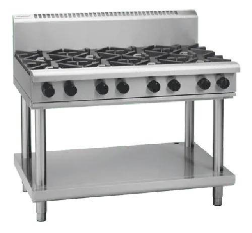 Waldorf 800 Series RNL8809G-LS - 1200mm Gas Cooktop Low Back Version – Leg Stand - Hospitality Connect