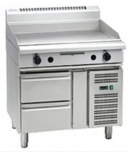 Waldorf 800 Series RNL8900G-RB - 900mm Gas Cooktop Low Back Version – Refrigerated Base - Hospitality Connect