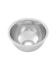 3Monkeez round pressed stainless steel bowl with 20mm flange and 50mm centre outlet, 380mm diameter, 165mm height.