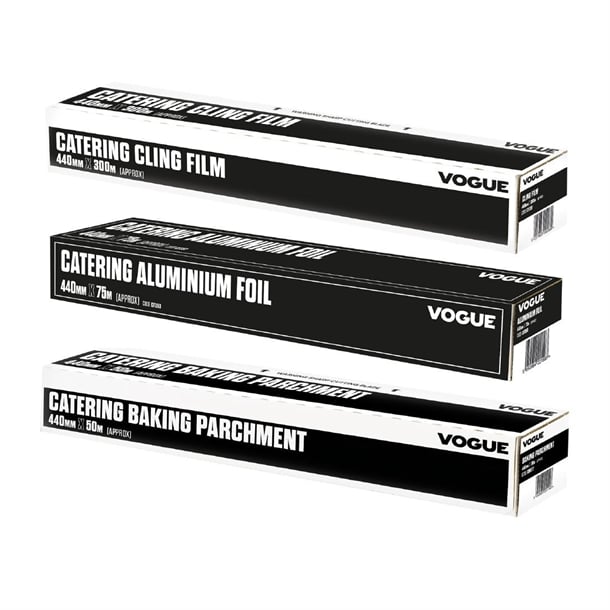 Vogue Cutter Box Food Wrapping Pack - Cling/Foil/Parchment - 440mm