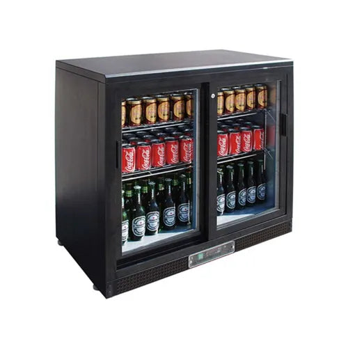 Thermaster Double Sliding Door Drink Cooler SC248SD. - Hospitality Connect