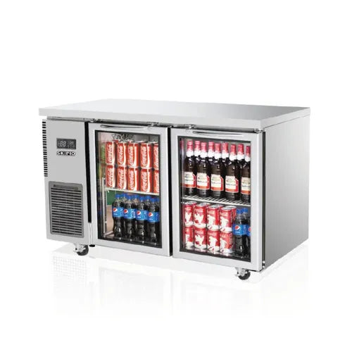 Skipio Under Bench Fridge 1200mm Glass doors SGR12-2. - Hospitality Connect