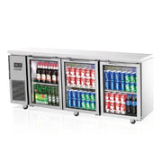 Skipio Under Bench Fridge 1800mm Glass Door SGR18-3. - Hospitality Connect