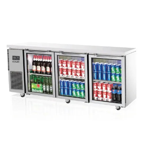 Skipio Under Bench Fridge 1800mm Glass Door SGR18-3. - Hospitality Connect