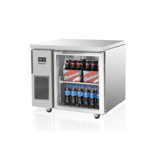 Skipio Under Bench Fridge 900mm Glass Door SGR9-1. - Hospitality Connect