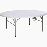 EDLP - Bolero Centre Folding Table Round White Top - 180cm - Hospitality Connect