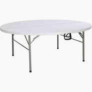 EDLP - Bolero Centre Folding Table Round White Top - 180cm
