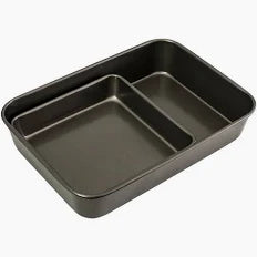 BAKEMASTER Non Stick Roasting Pan & Square Pan Twin Pack