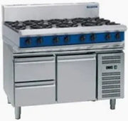 Blue Seal Evolution 1200mm Gas Cooktop – Refrigerated Base G518D-RB. - Hospitality Connect