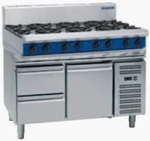 Blue Seal Evolution 1200mm Gas Cooktop – Refrigerated Base G518D-RB. - Hospitality Connect