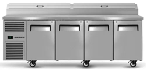 Skope Reflex 4 Door Pizza Preparation with 12 GN 1/3 Wells RF8.PPZ.4.SD. - Hospitality Connect