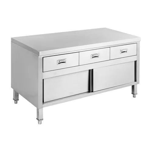 Modular Bench Cabinet with 3 Drawers & Doors - SKTD6-1500. - Hospitality Connect